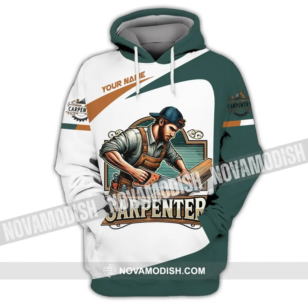 Man Shirt Custom Name Carpenter Hoodie Polo Long Sleeve / S T-Shirt