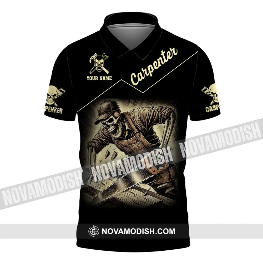 Man Shirt Custom Name Carpenter Hoodie Polo Long Sleeve / S T-Shirt