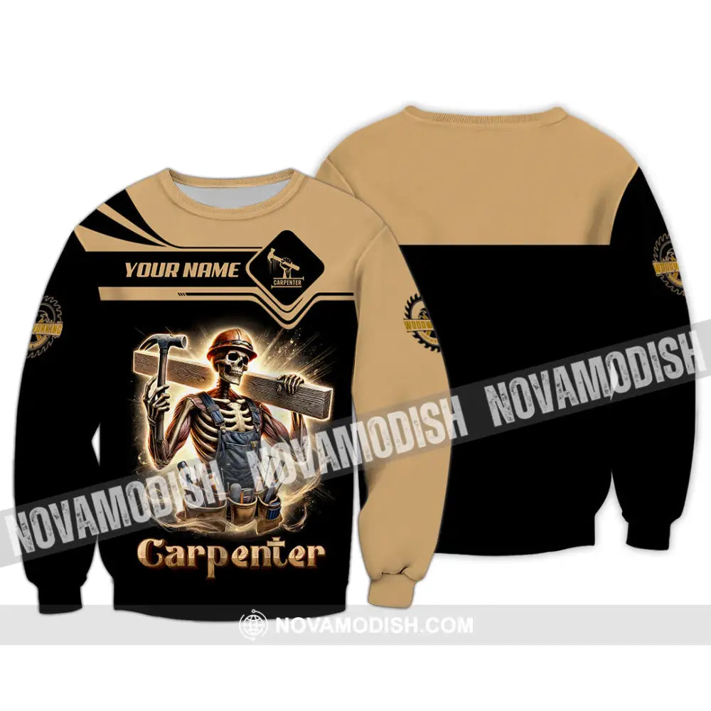 Man Shirt Custom Name Carpenter Polo Long Sleeve Gift For / S T-Shirt