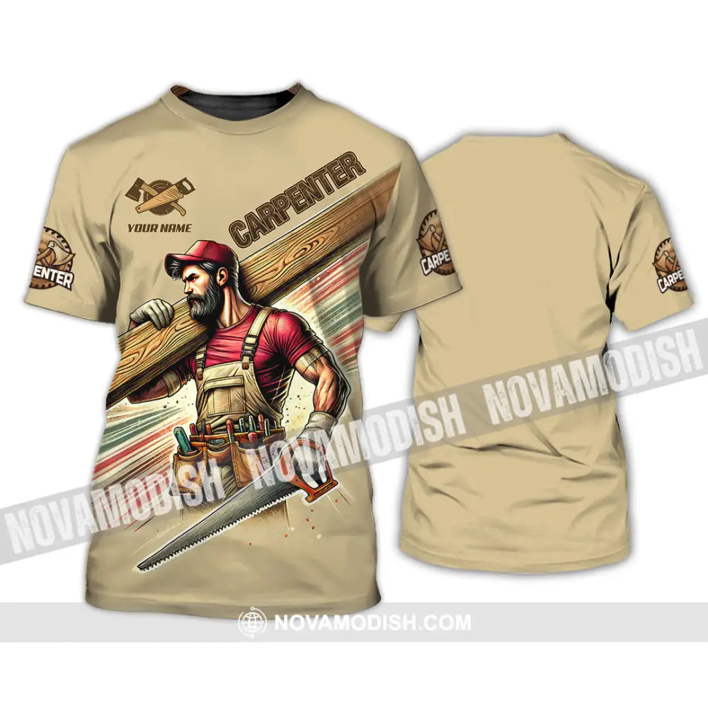 Man Shirt Custom Name Carpenter Polo Long Sleeve Gift For T-Shirt / S T-Shirt