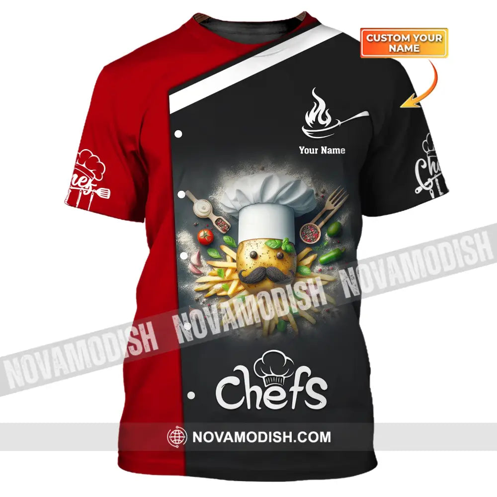 Man Shirt Custom Name Chef Cooking Gift For Lovers T-Shirt