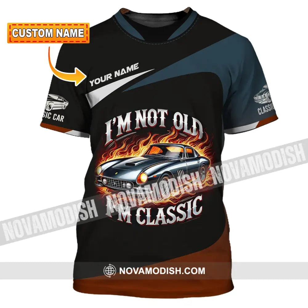 Man Shirt Custom Name Classic Car Lover T-Shirt T-Shirt