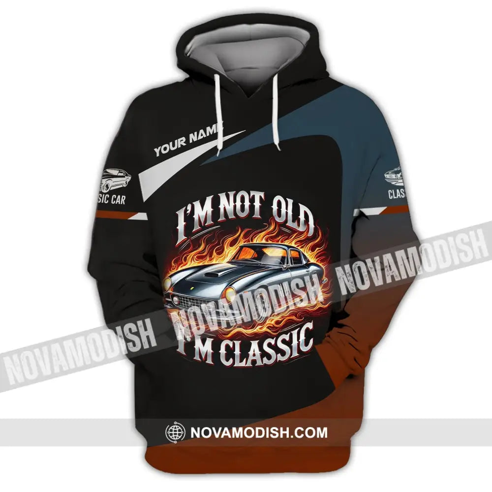 Man Shirt Custom Name Classic Car Lover T-Shirt Hoodie / S T-Shirt