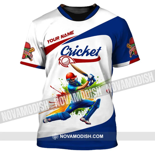 Man Shirt Custom Name Cricket T-Shirt Gift For Lover Player Apparel / S