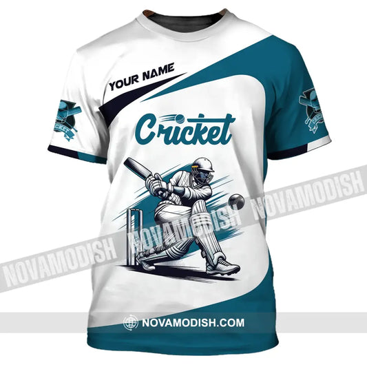 Man Shirt Custom Name Cricket T-Shirt Player Apparel Gift For Lover / S