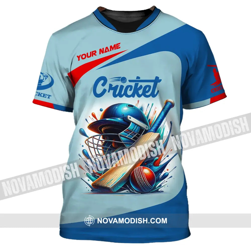 Man Shirt Custom Name Cricket T-Shirt Player Apparel Gift For Lover / S