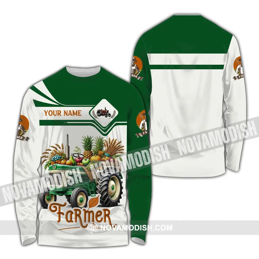 Man Shirt Custom Name Farmer Polo Apparel Long Sleeve / S T-Shirt