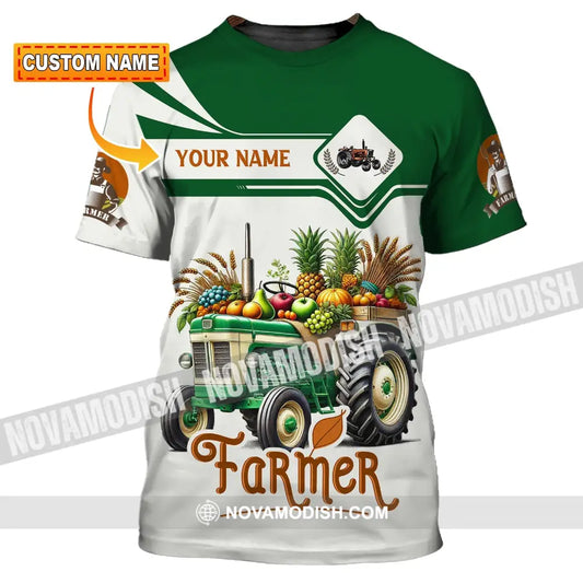 Man Shirt Custom Name Farmer Polo Apparel T-Shirt