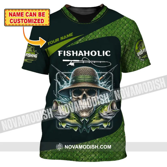 Man Shirt Custom Name Fishing Lover Fishaholic Hoodie Polo Long Sleeve T-Shirt