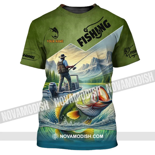 Man Shirt Custom Name Fishing T-Shirt Hoodie Long Sleeve Gift For Lover / S