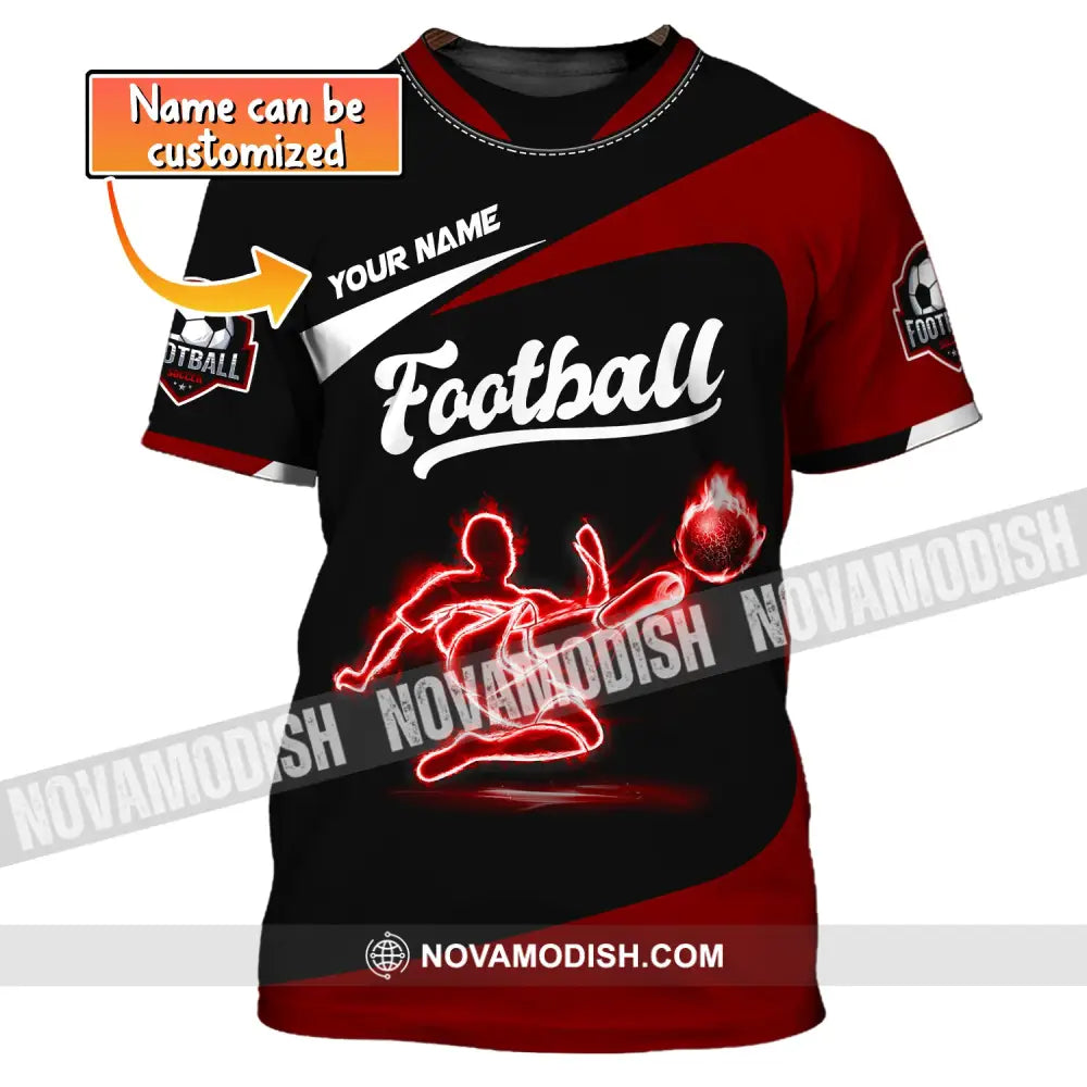 Man Shirt Custom Name Football Soccer T-Shirt Gift For Lover