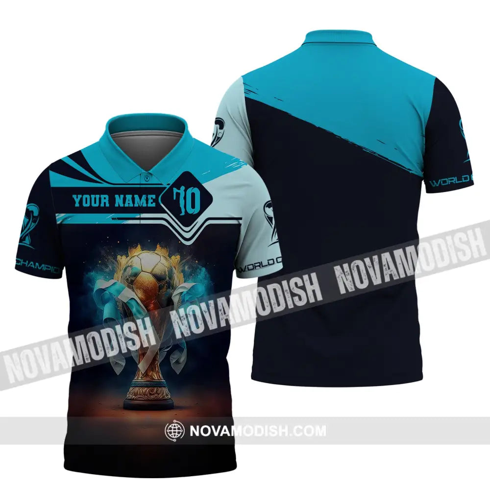 Man Shirt Custom Name Football World Champion Gift For Lover Polo / S T-Shirt