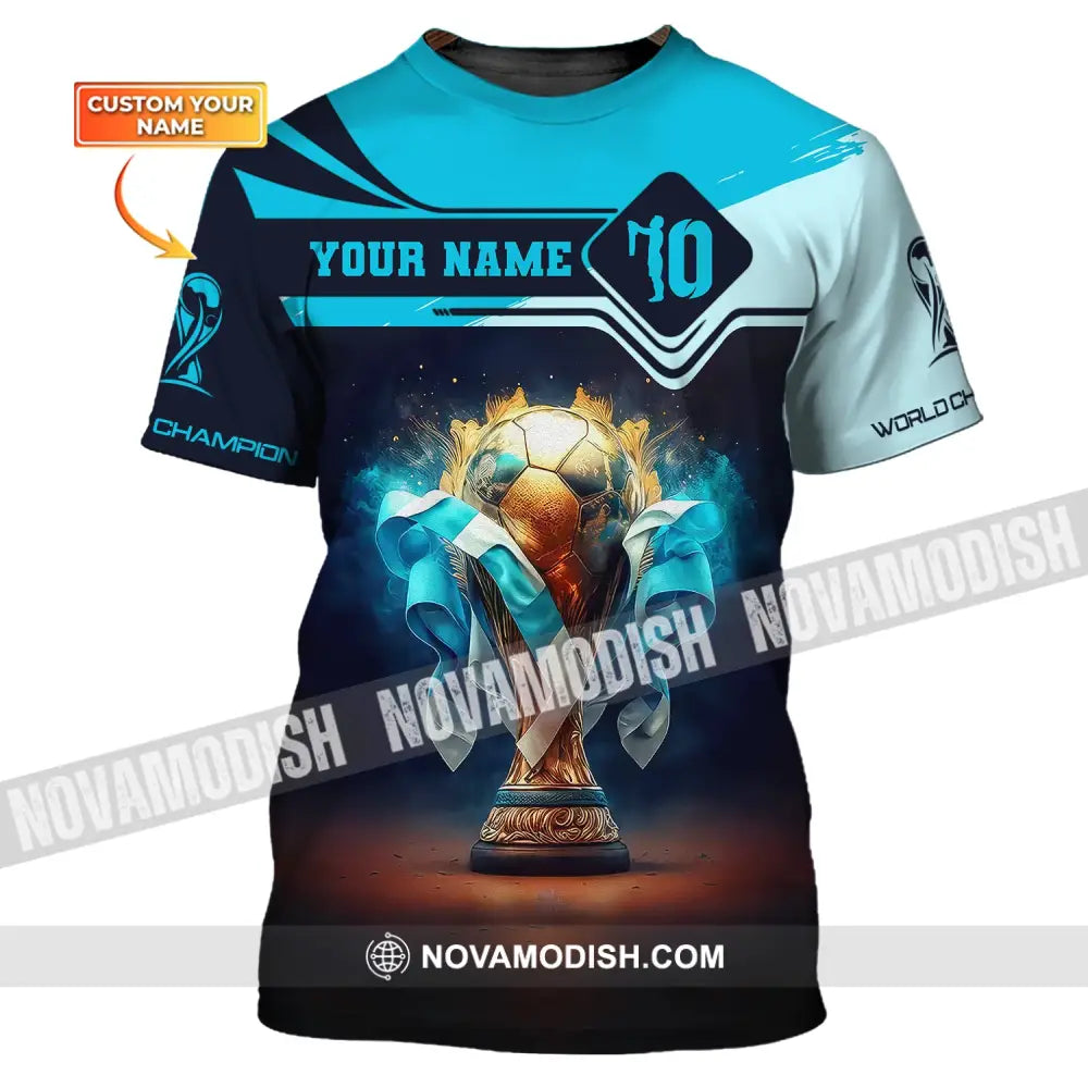 Man Shirt Custom Name Football World Champion Gift For Lover T-Shirt