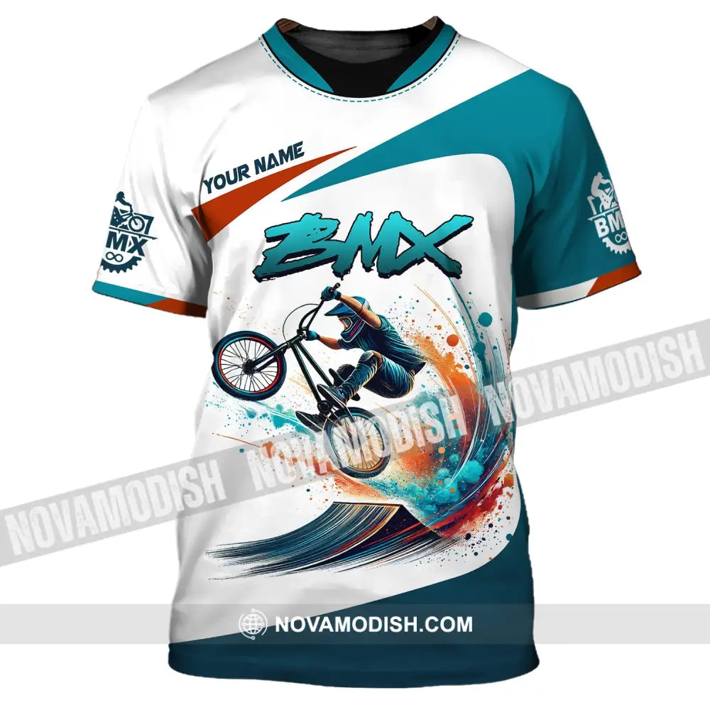 Man Shirt Custom Name For Mountain Bike Lover Polo Long Sleeve Gift T-Shirt / S T-Shirt