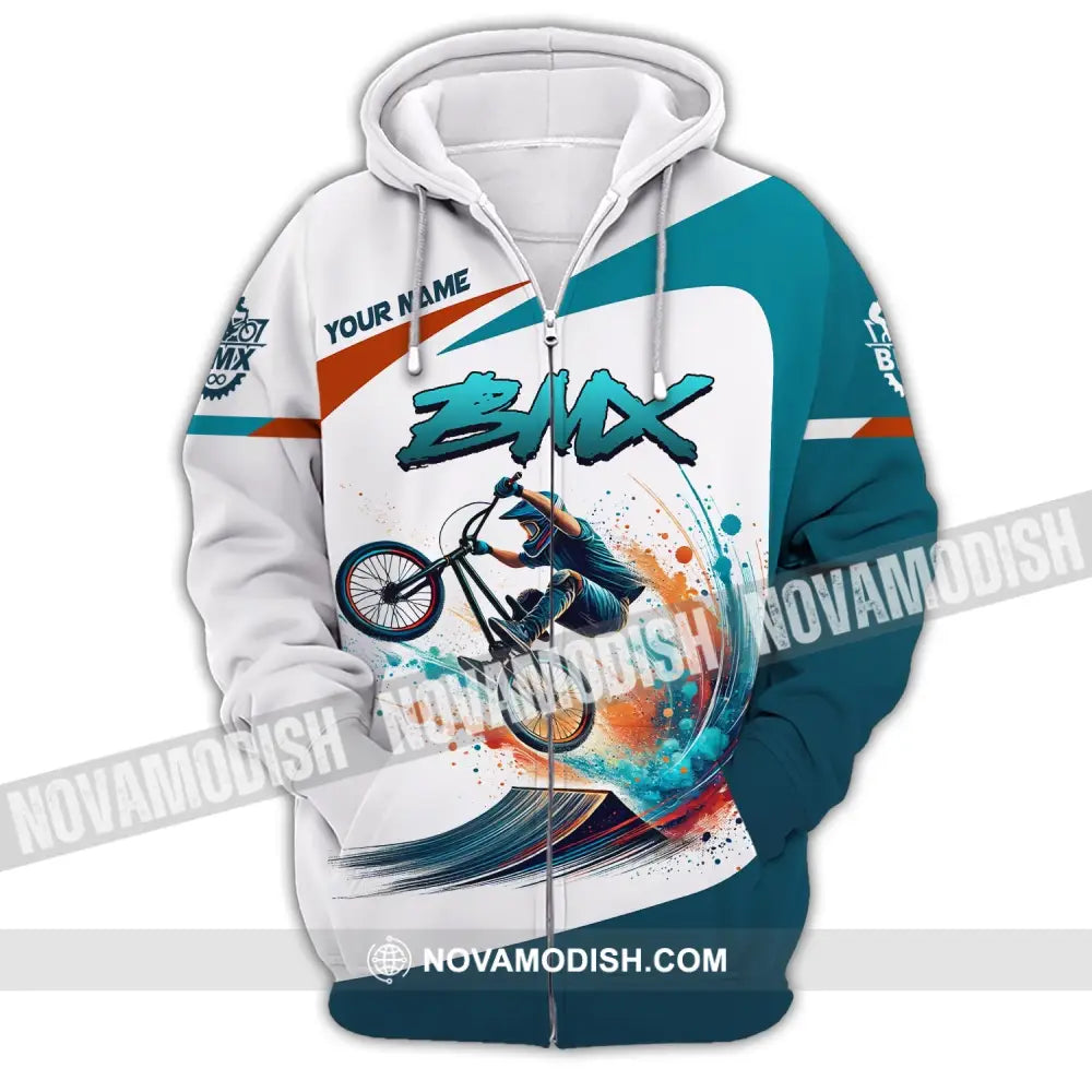 Man Shirt Custom Name For Mountain Bike Lover Polo Long Sleeve Gift Zipper Hoodie / S T-Shirt