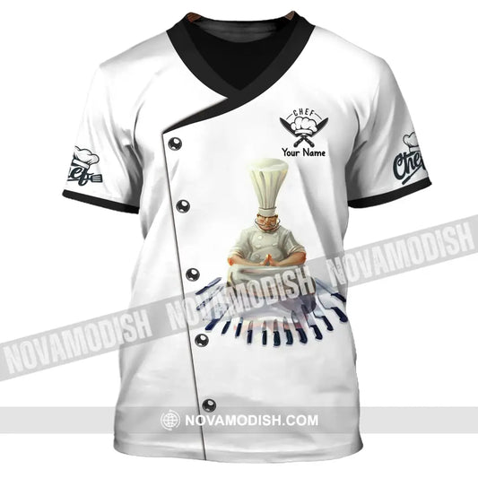 Man Shirt Custom Name For Chef T-Shirt Apparel T-Shirt / S