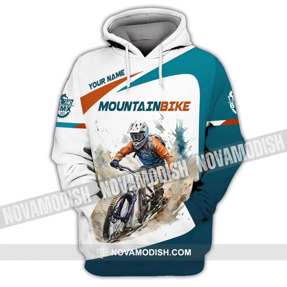 Man Shirt Custom Name For Mountain Bike Lover Polo Long Sleeve Gift Hoodie / S T-Shirt