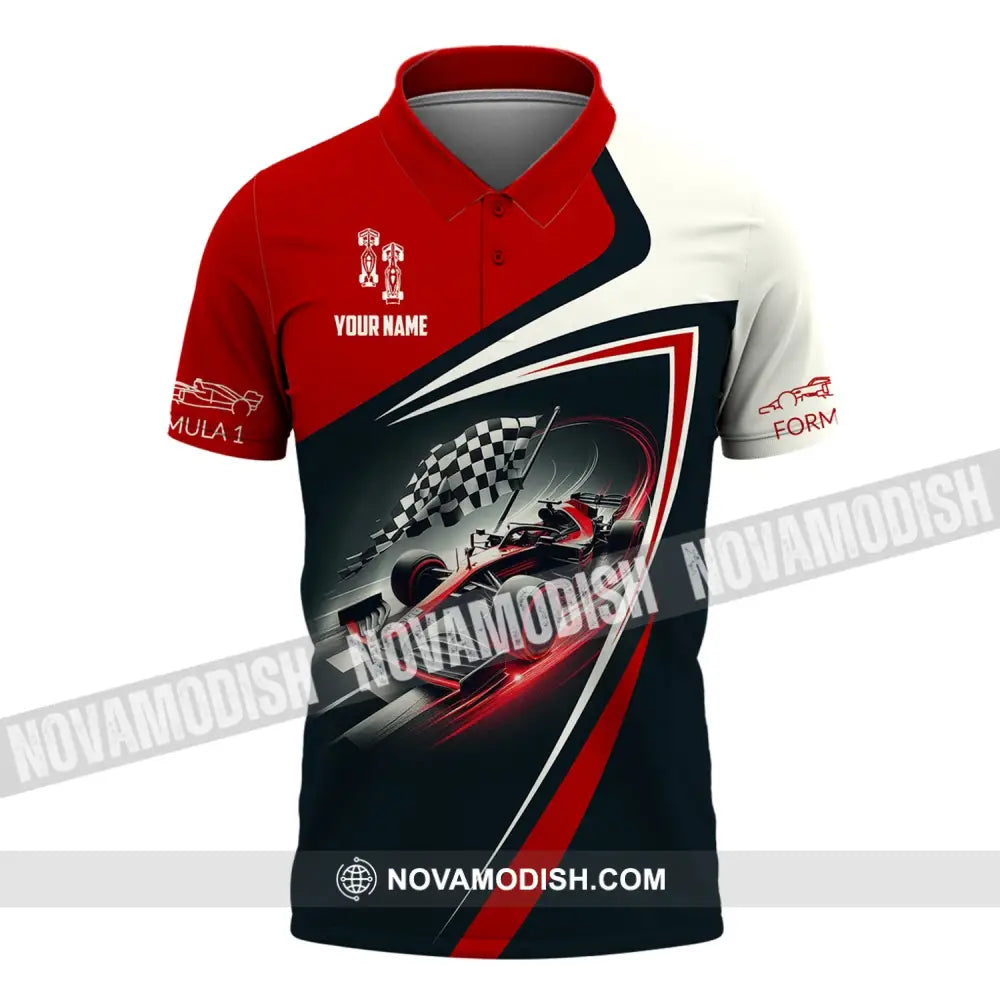 Man Shirt Custom Name Formula One F1 T-Shirt Hoodie Long Sleeve Polo / S T-Shirt