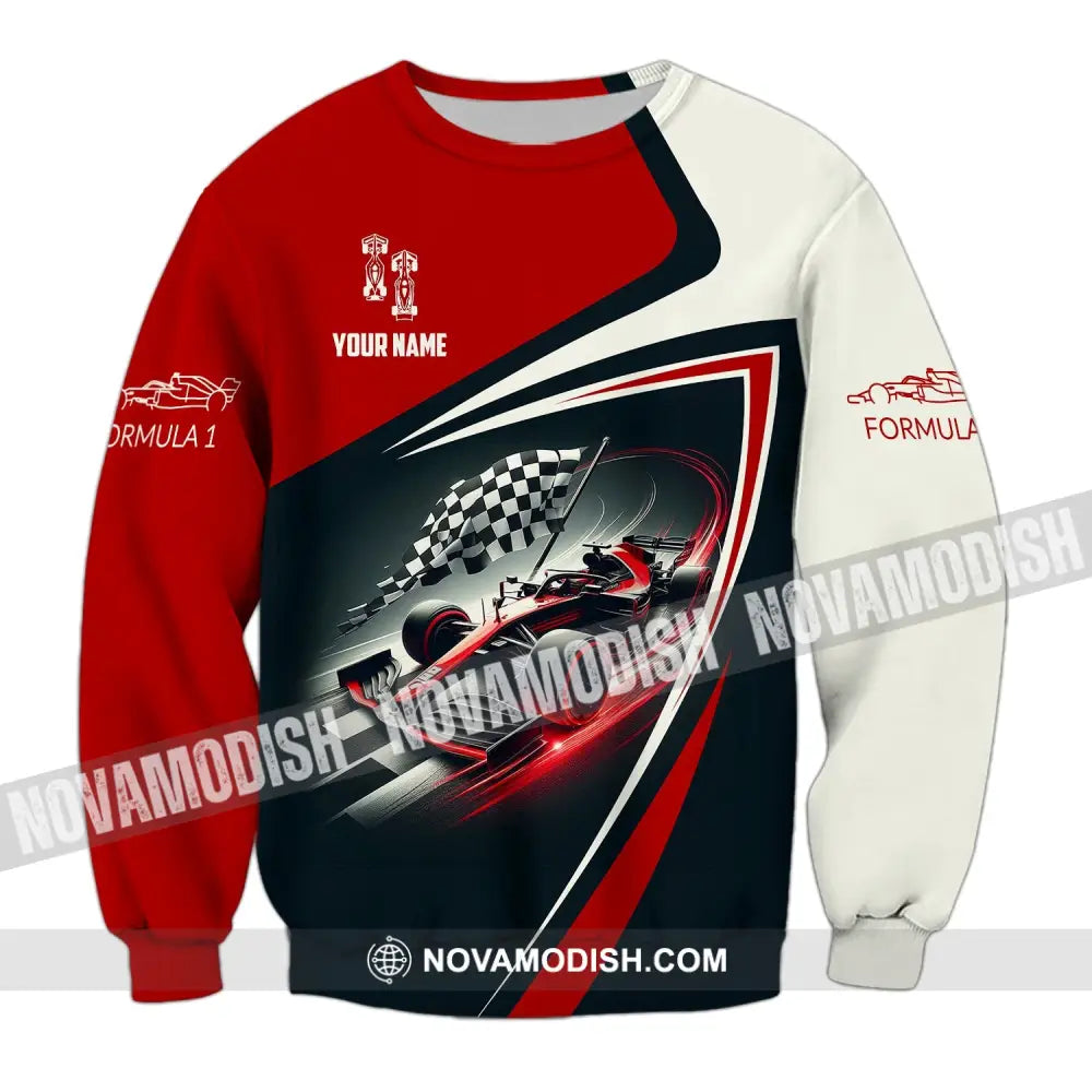 Man Shirt Custom Name Formula One F1 T-Shirt Hoodie Long Sleeve / S T-Shirt