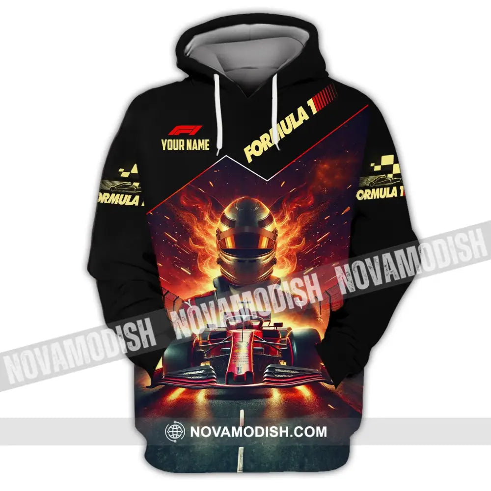 Man Shirt Custom Name Formula One F1 T-Shirt Hoodie Long Sleeve / S T-Shirt