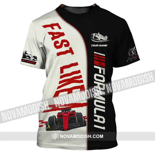 Man Shirt Custom Name Formula One F1 T-Shirt Hoodie Long Sleeve / S T-Shirt
