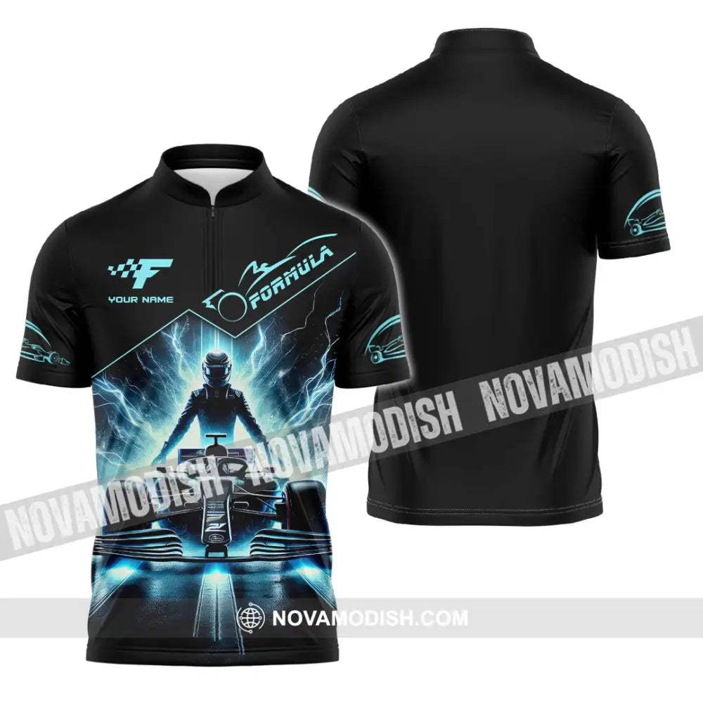 Man Shirt Custom Name Formula One F1 T-Shirt Hoodie Long Sleeve Zipper Polo / S T-Shirt