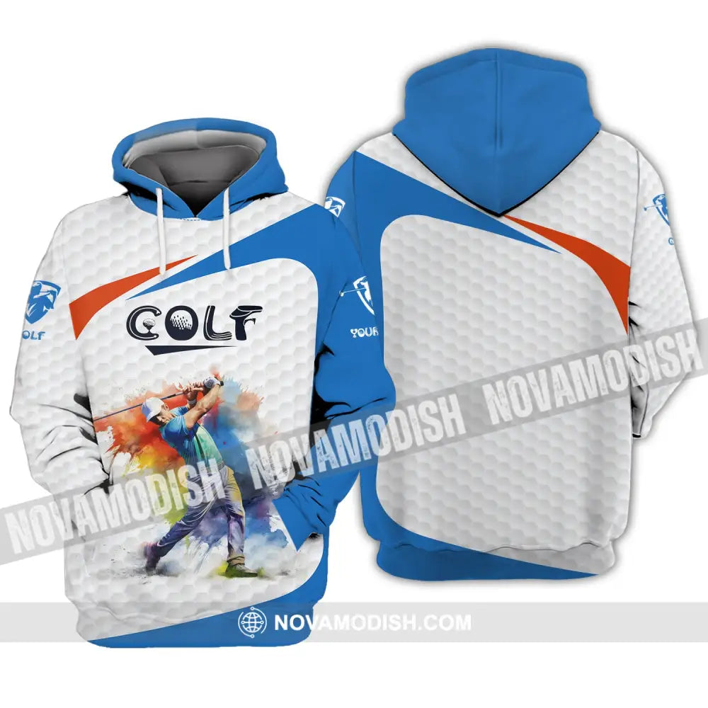 Man Shirt Custom Name Golf Gift For Lover Player Hoodie / S T-Shirt