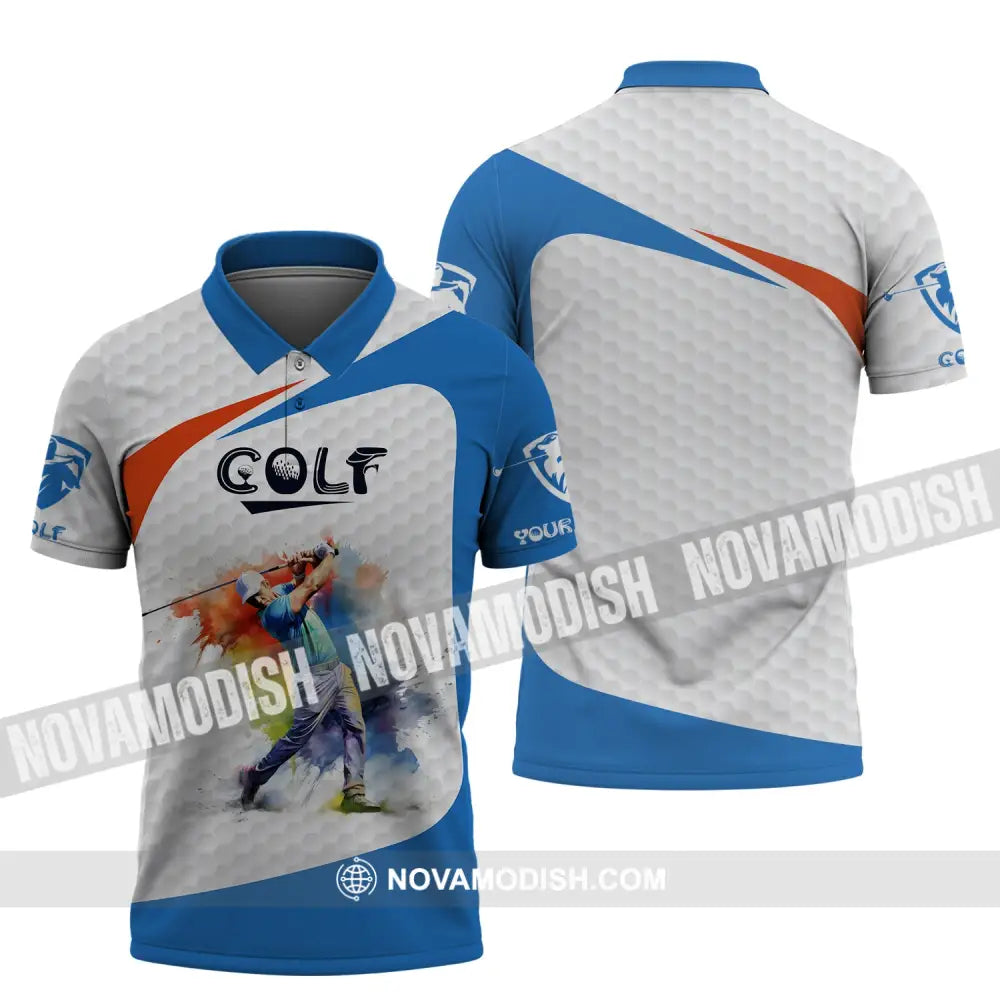 Man Shirt Custom Name Golf Gift For Lover Player Polo / S T-Shirt