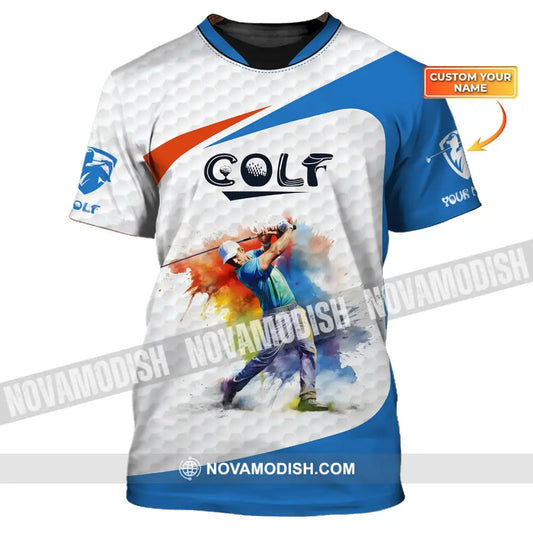 Man Shirt Custom Name Golf Gift For Lover Player T-Shirt / S