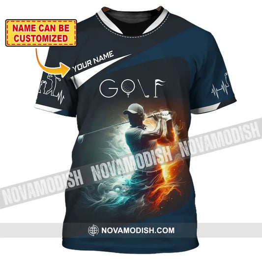 Man Shirt Custom Name Golf T-Shirt For Club Gift Lovers T-Shirt