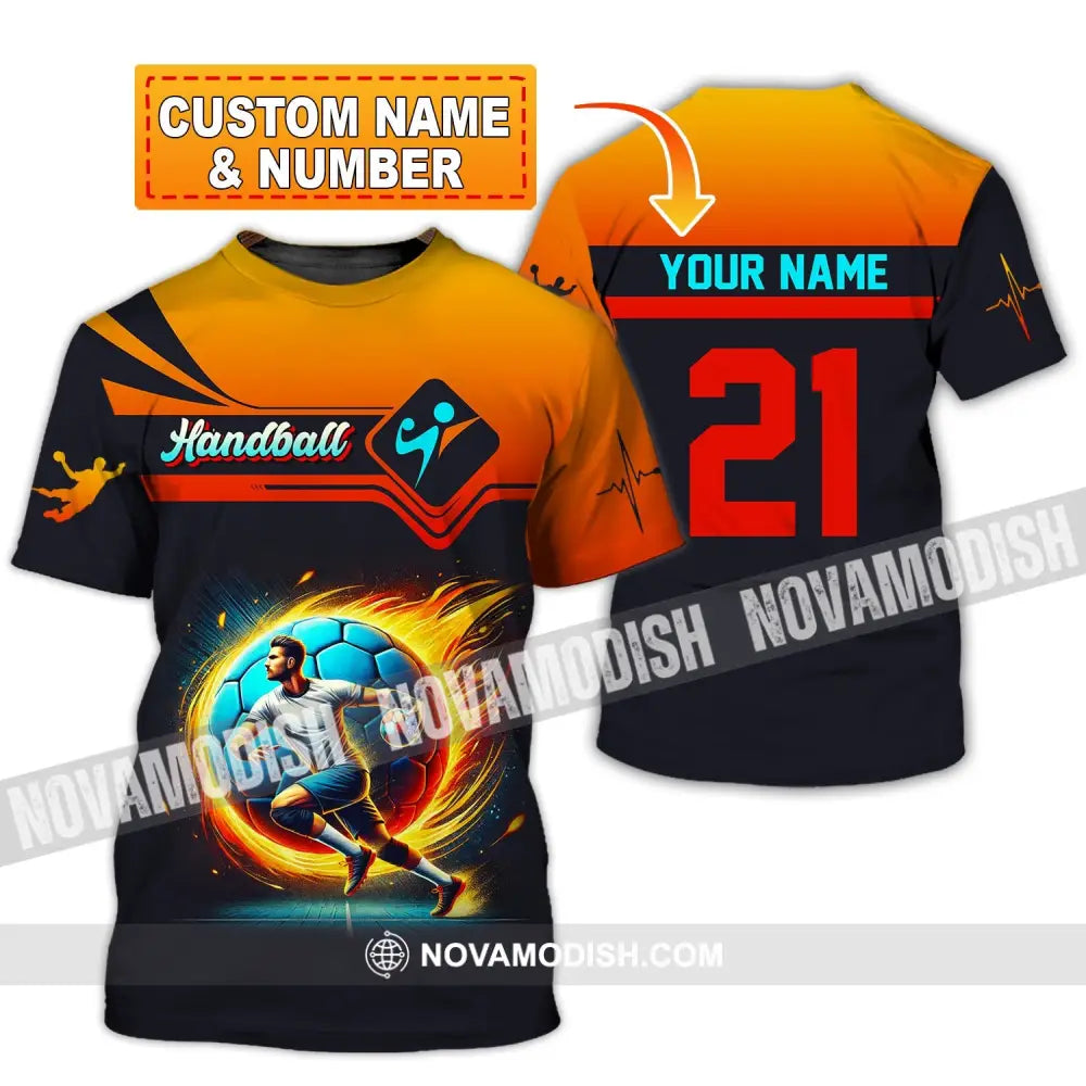 Man Shirt Custom Name Handball Long Sleeve Hoodie Polo Team Uniform T-Shirt