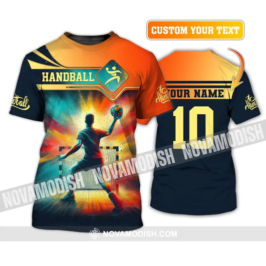 Man Shirt Custom Name Handball T-Shirt Hoodie For Players