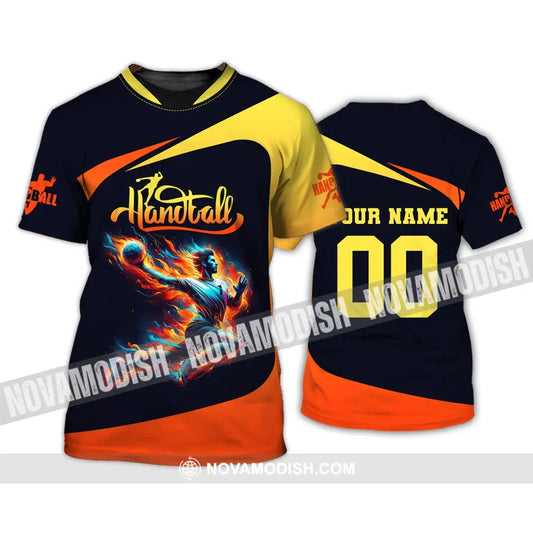 Man Shirt Custom Name Handball T-Shirt Hoodie For Players / S