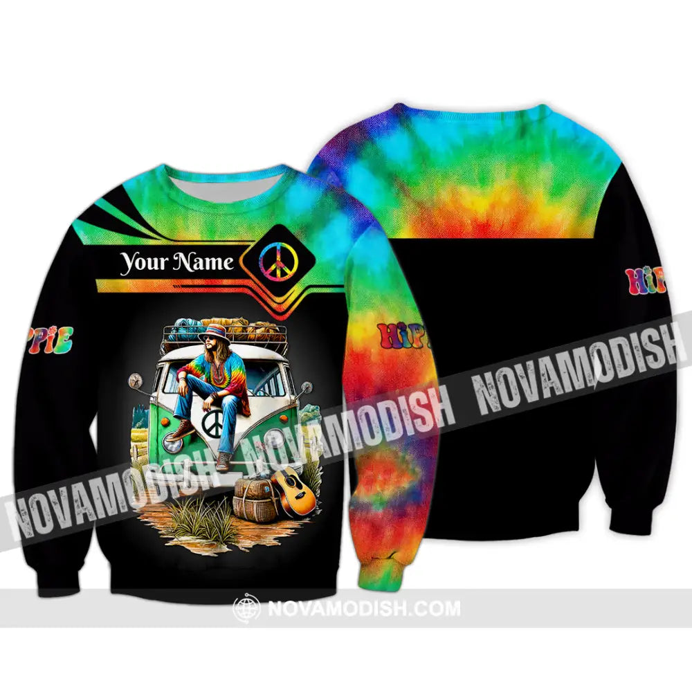 Man Shirt Custom Name Hippie T-Shirt Hoodie Long Sleeve Retro Clothing / S T-Shirt