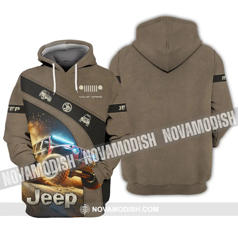 Man Shirt Custom Name Jeep Lover Gift Polo Long Sleeve Hoodie / S T-Shirt