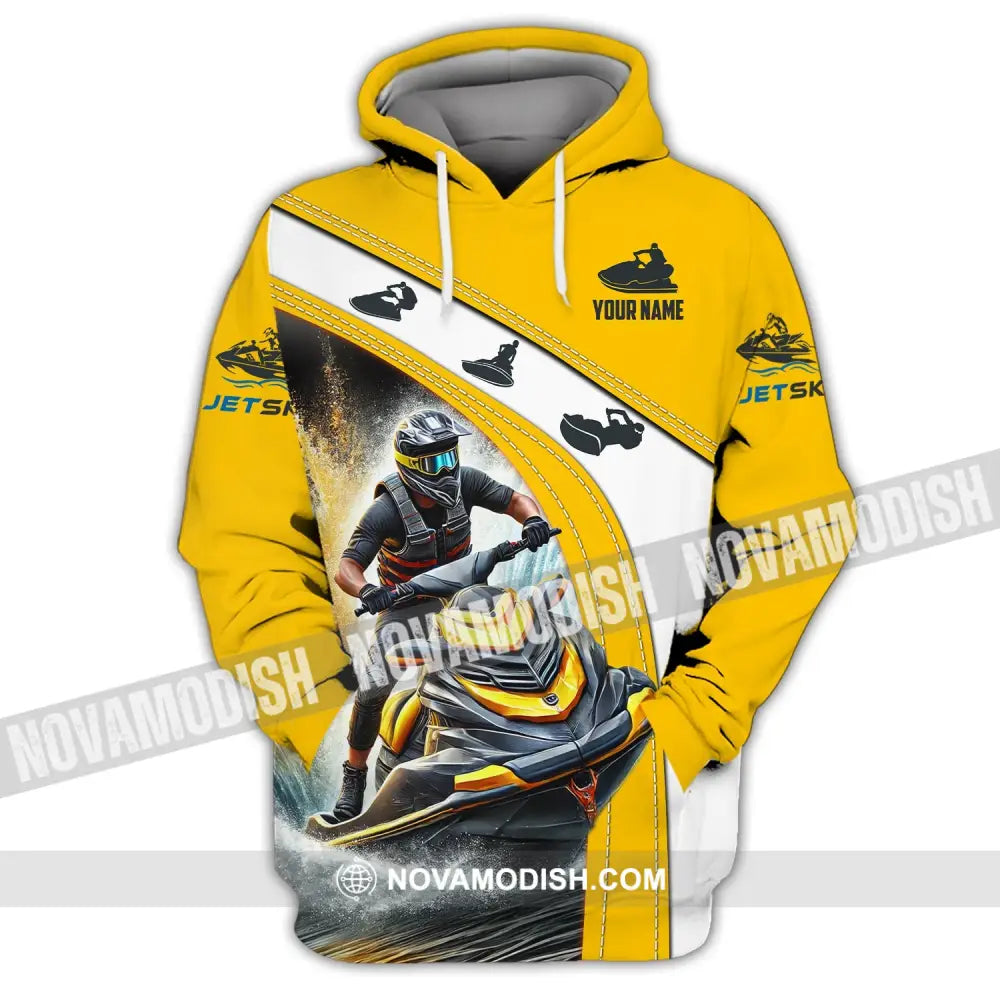 Man Shirt Custom Name Jet Ski Polo Long Sleeve Gift Hoodie / S T-Shirt