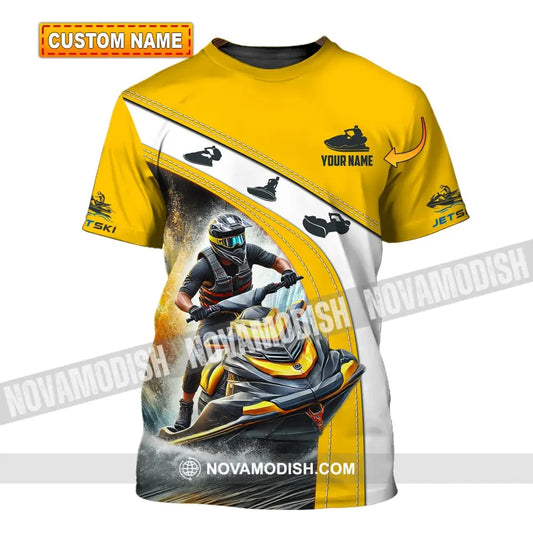 Man Shirt Custom Name Jet Ski Polo Long Sleeve Gift T-Shirt