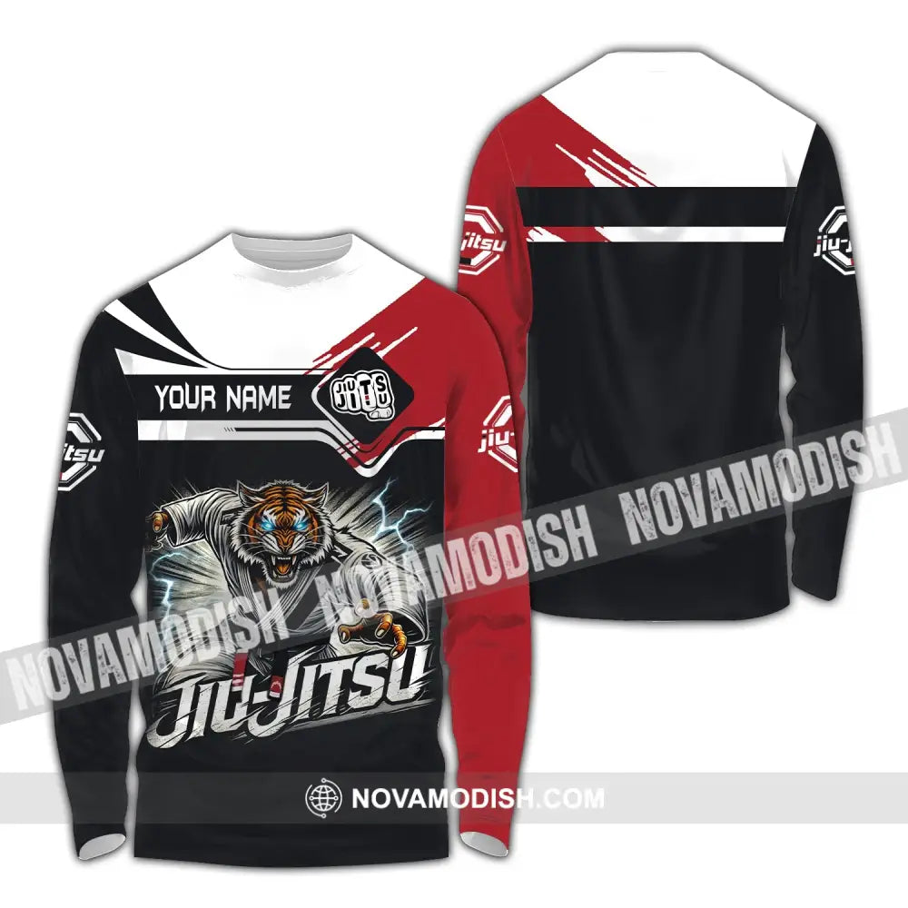 Man Shirt Custom Name Jiujutsu Lover Hoodie Polo Long Sleeve / S T-Shirt