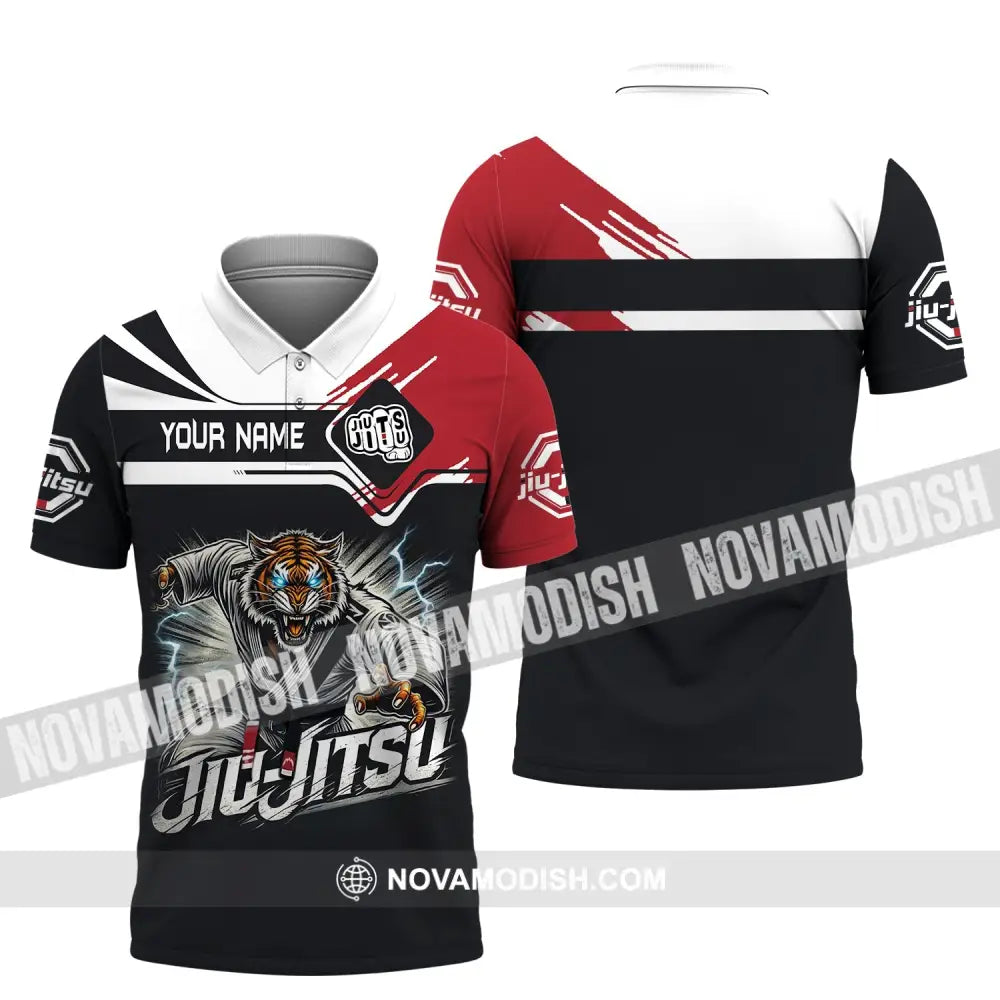 Man Shirt Custom Name Jiujutsu Lover Hoodie Polo Long Sleeve / S T-Shirt