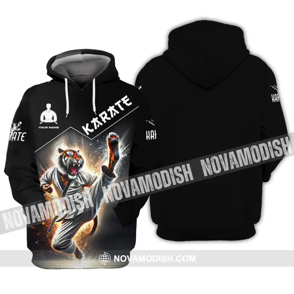 Man Shirt Custom Name Karate Hoodie Polo Long Sleeve Gift For Lovers / S T-Shirt