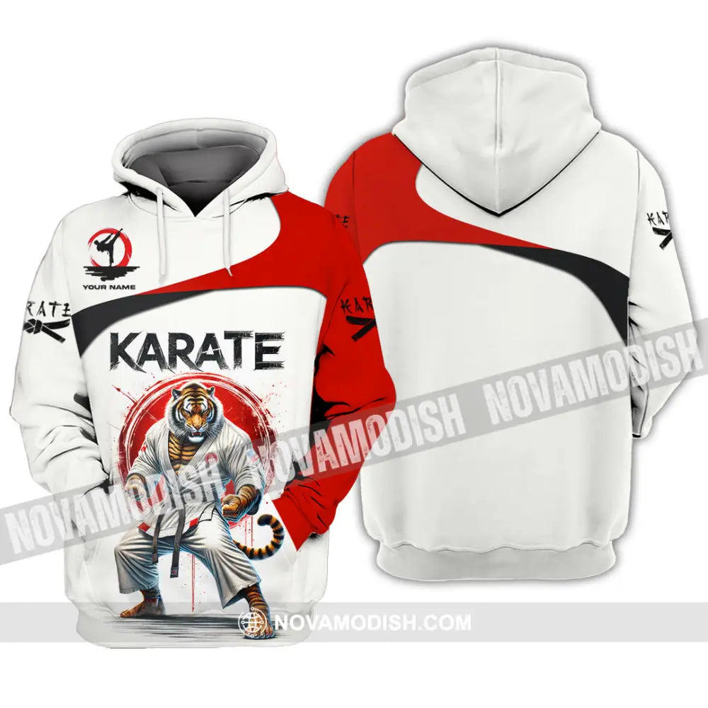 Man Shirt Custom Name Karate Hoodie Polo Long Sleeve Gift For Lovers / S T-Shirt