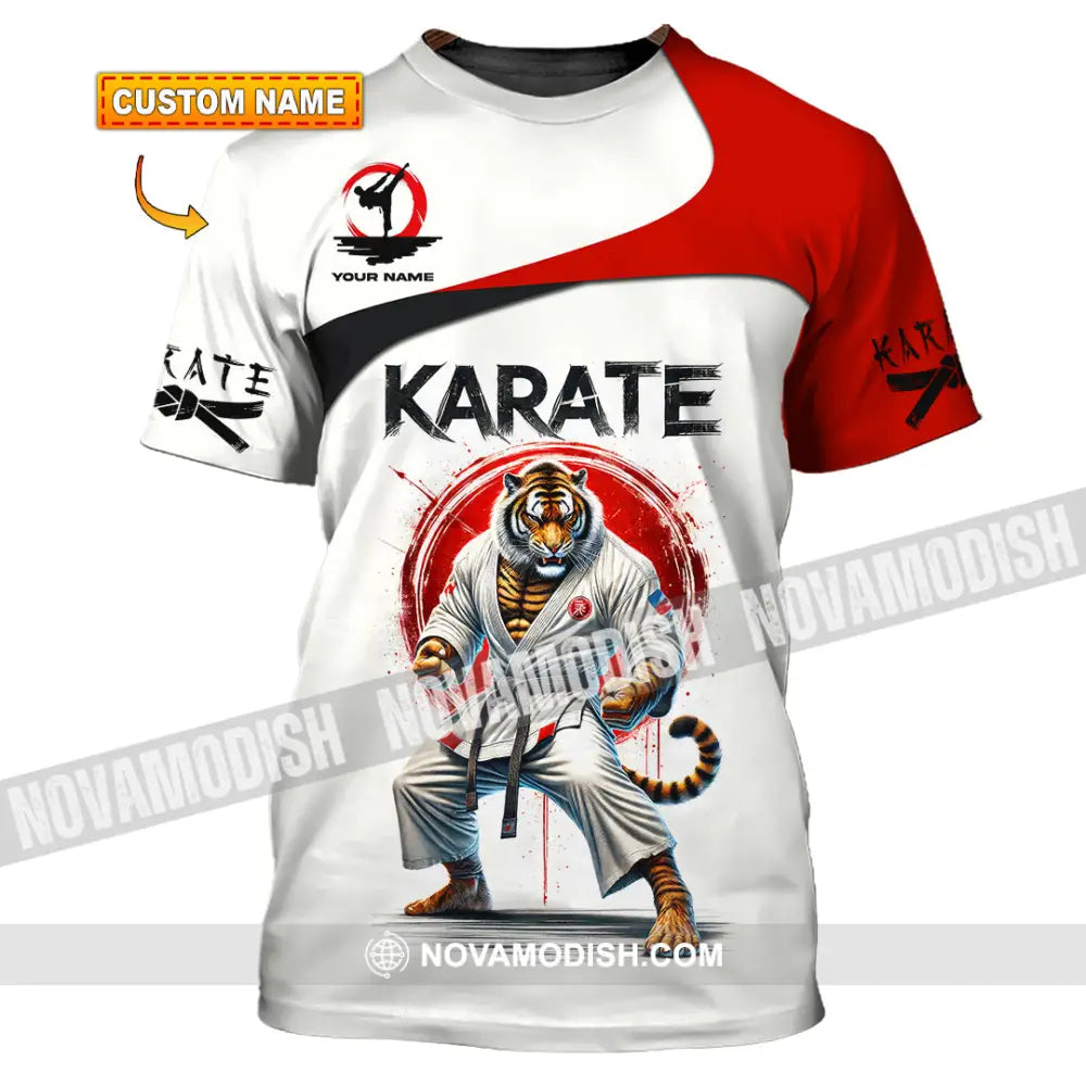 Man Shirt Custom Name Karate Hoodie Polo Long Sleeve Gift For Lovers T-Shirt