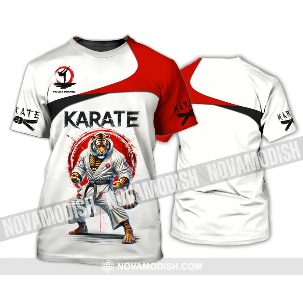 Man Shirt Custom Name Karate Hoodie Polo Long Sleeve Gift For Lovers T-Shirt / S T-Shirt