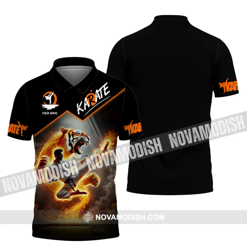 Man Shirt Custom Name Karate Lover Polo Long Sleeve Gift / S T-Shirt