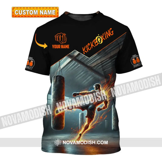 Man Shirt Custom Name Kickboxing Hoodie Polo Long Sleeve T-Shirt