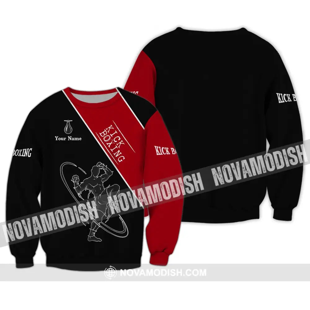Man Shirt - Custom Name Shirt - Kick Boxing Shirt Long Sleeve / S T-shirt