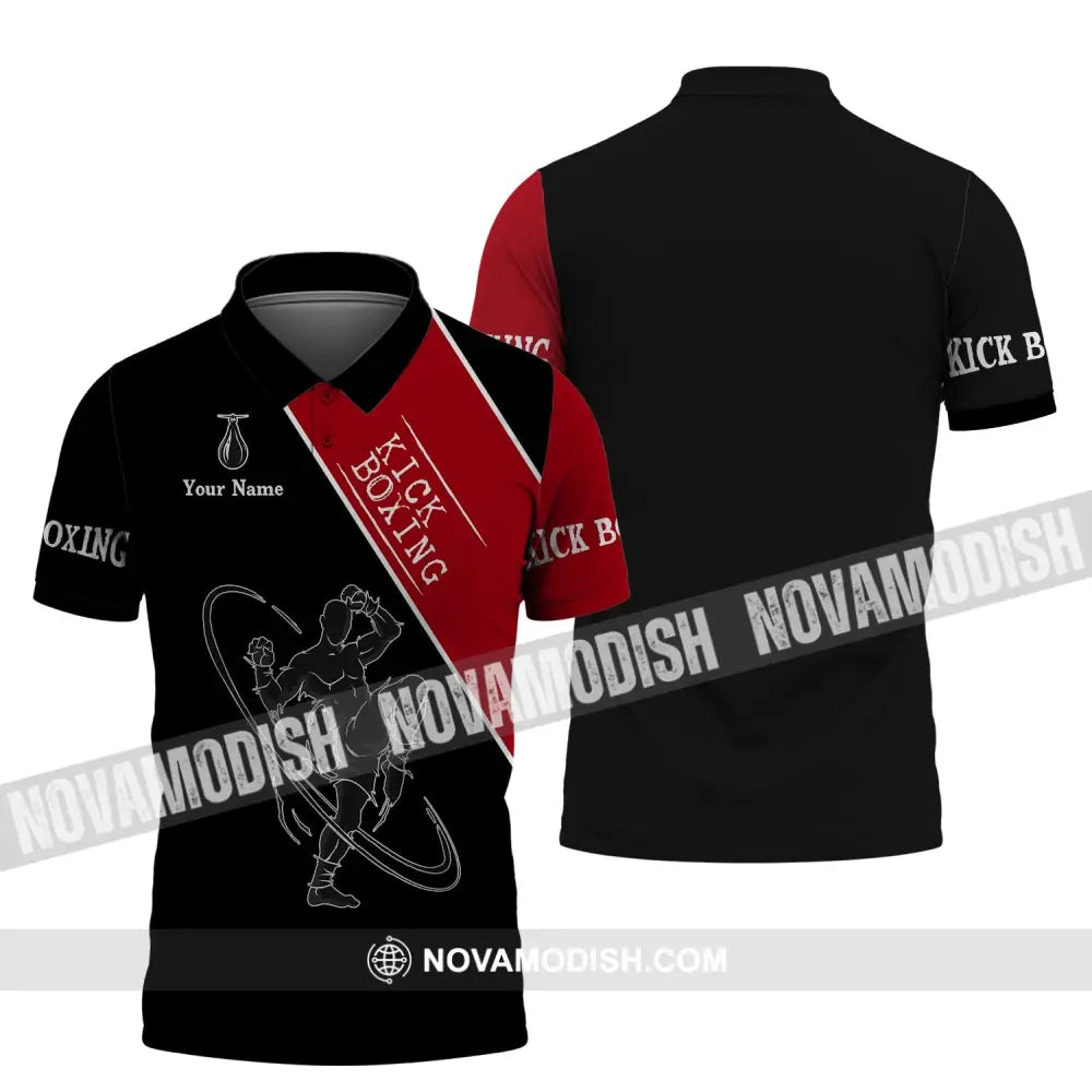 Man Shirt - Custom Name Shirt - Kick Boxing Shirt Polo Shirt / S T-shirt