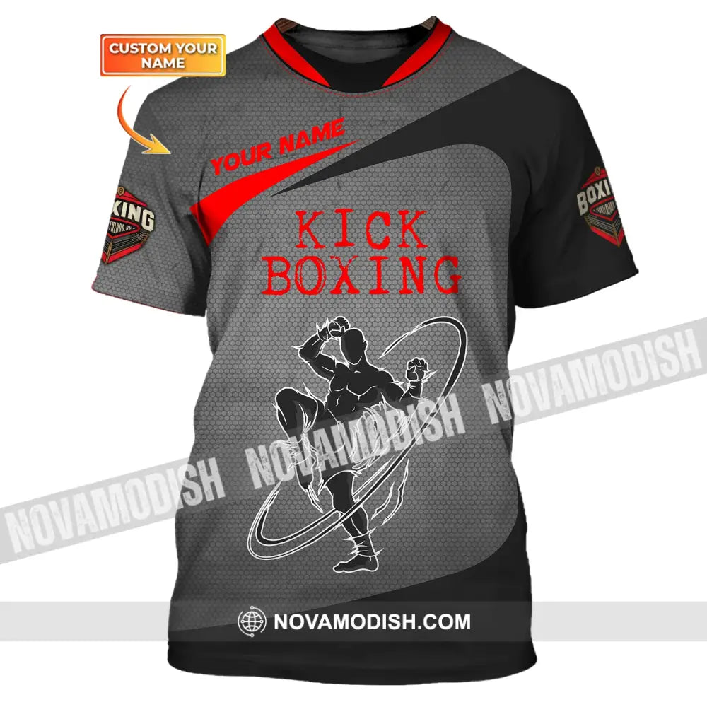 Man Shirt Custom Name Kick Boxing T-Shirt For Lover Gift Players