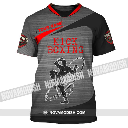 Man Shirt Custom Name Kick Boxing T-Shirt For Lover Gift Players / S