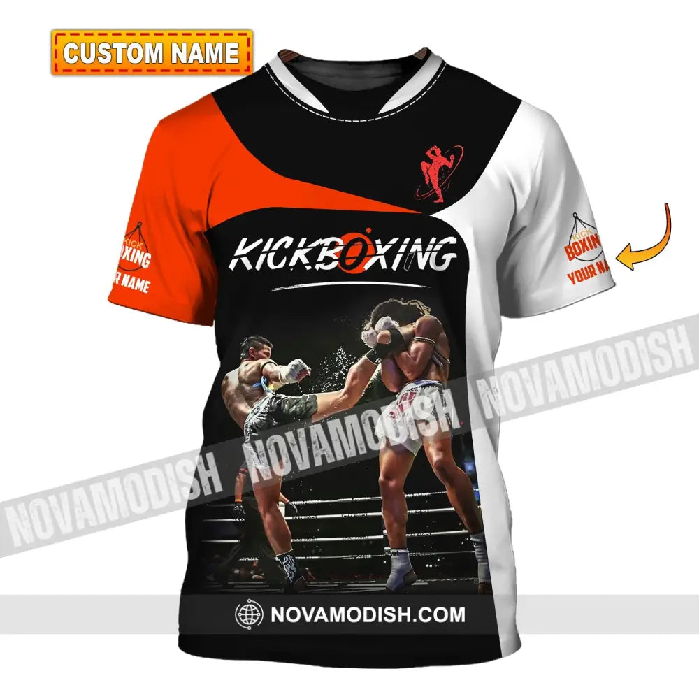 Man Shirt Custom Name Kickboxing Hoodie Polo Long Sleeve T-Shirt